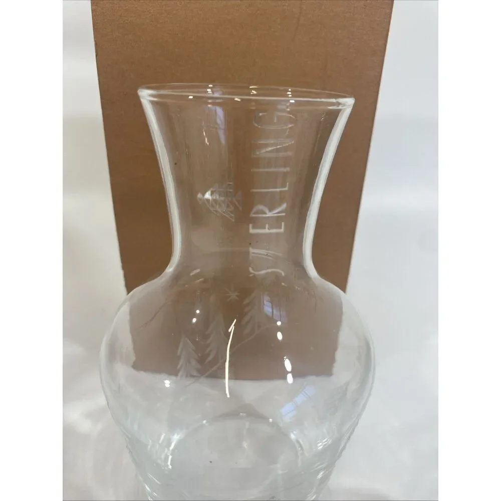Sterling‎ Crystal Bedside Water Carafe & Glass Set Cut Glass Winter Night